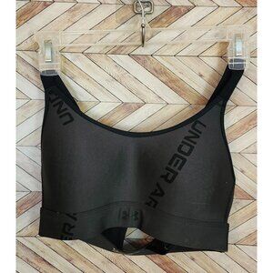 Women Under Armour Continuum Black Gray Sports Bra Size S 1372560